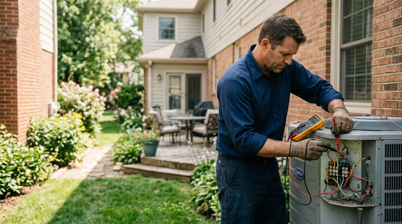 HVAC technician working near Springtown, PA